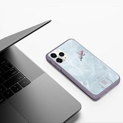 Чехол iPhone 11 Pro матовый Washington Capitals Ovi8 Grey Ice theme, цвет: 3D-серый — фото 2