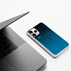 Чехол iPhone 11 Pro матовый 1925 SPB Lion Dark Theme, цвет: 3D-белый — фото 2