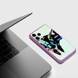 Чехол iPhone 11 Pro матовый Iowa - Slipknot, цвет: 3D-фиолетовый — фото 2