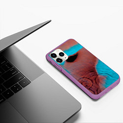 Чехол iPhone 11 Pro матовый Meddle - Pink Floyd, цвет: 3D-фиолетовый — фото 2