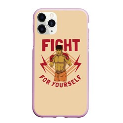 Чехол iPhone 11 Pro матовый FIGHT FOR YOURSELF, цвет: 3D-розовый