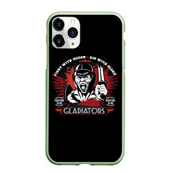 Чехол iPhone 11 Pro матовый GLADIATORS, цвет: 3D-салатовый