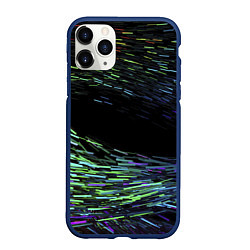 Чехол iPhone 11 Pro матовый Абстрактные Частицы, цвет: 3D-тёмно-синий
