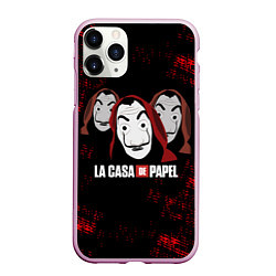 Чехол iPhone 11 Pro матовый БУМАЖНЫЙ ДОМ СЕРИАЛ LA CASA DE PAPEL BELLA CIAO, цвет: 3D-розовый