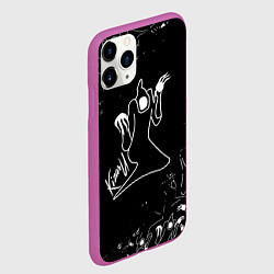 Чехол iPhone 11 Pro матовый KIZARU ПРИЗРАК ЛОГО БЕЛЫЙ, цвет: 3D-фиолетовый — фото 2