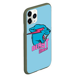 Чехол iPhone 11 Pro матовый Mr Beast Gaming Full Print, цвет: 3D-темно-зеленый — фото 2