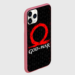 Чехол iPhone 11 Pro матовый GOD OF WAR КРАТОС ЛОГО, цвет: 3D-малиновый — фото 2