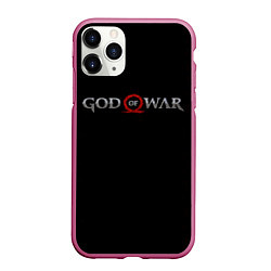 Чехол iPhone 11 Pro матовый GOD OF WAR LOGO, РУНЫ, цвет: 3D-малиновый