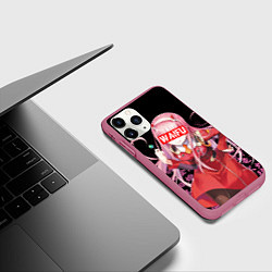 Чехол iPhone 11 Pro матовый 02, ZERO TWO, DARLING IN THE FRANXX, цвет: 3D-малиновый — фото 2