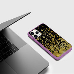 Чехол iPhone 11 Pro матовый Fashion Pattern 2028, цвет: 3D-фиолетовый — фото 2