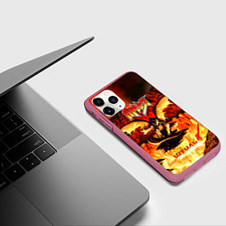 Чехол iPhone 11 Pro матовый Штиль - Ария, цвет: 3D-малиновый — фото 2