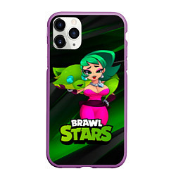 Чехол iPhone 11 Pro матовый LOLA BRAWLSTARS dark green, цвет: 3D-фиолетовый