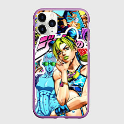 Чехол iPhone 11 Pro матовый JoJos Bizarre Adventure - Джолин Кудзё, цвет: 3D-фиолетовый