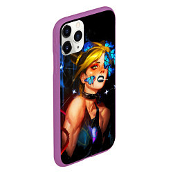 Чехол iPhone 11 Pro матовый Jojo Stone Ocean Jolyne cujoh, цвет: 3D-фиолетовый — фото 2