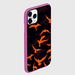 Чехол iPhone 11 Pro матовый Стая Воронов, цвет: 3D-фиолетовый — фото 2