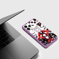 Чехол iPhone 11 Pro матовый Kirari Momobami vs Yumeko Jabami, цвет: 3D-фиолетовый — фото 2