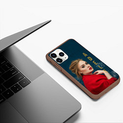 Чехол iPhone 11 Pro матовый Portrait Adele, цвет: 3D-коричневый — фото 2