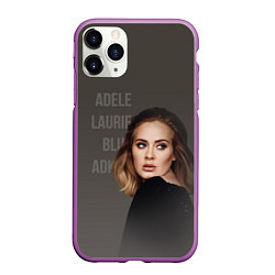 Чехол iPhone 11 Pro матовый Взгляд Адель, цвет: 3D-фиолетовый
