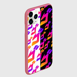 Чехол iPhone 11 Pro матовый JOJO BIZARRE ADVENTURE ДЖО ДЖО УЗОР, цвет: 3D-малиновый — фото 2