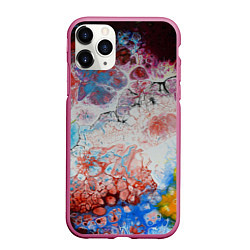 Чехол iPhone 11 Pro матовый ЦветоТрэш, цвет: 3D-малиновый