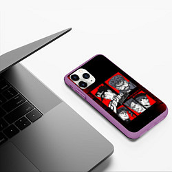 Чехол iPhone 11 Pro матовый JOJO BIZARRE ADVENTURE ДЖОДЖО АРТ, цвет: 3D-фиолетовый — фото 2