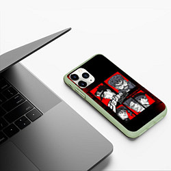 Чехол iPhone 11 Pro матовый JOJO BIZARRE ADVENTURE ДЖОДЖО АРТ, цвет: 3D-салатовый — фото 2