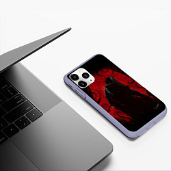 Чехол iPhone 11 Pro матовый DEAD SPACE АЙЗЕК КЛАРК В БРОНЕ, цвет: 3D-светло-сиреневый — фото 2