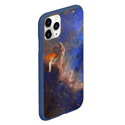 Чехол iPhone 11 Pro матовый Cosmic animal, цвет: 3D-тёмно-синий — фото 2