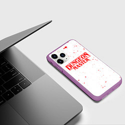 Чехол iPhone 11 Pro матовый DUNGEON MASTER BLOOD ГАЧИМУЧИ БЕЛЫЙ, цвет: 3D-фиолетовый — фото 2