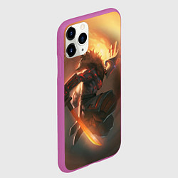 Чехол iPhone 11 Pro матовый DOTA 2 ДЖАГЕРНАУТ, цвет: 3D-фиолетовый — фото 2