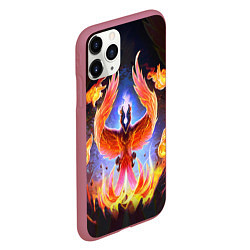 Чехол iPhone 11 Pro матовый DOTA 2 ФЕНИКС, цвет: 3D-малиновый — фото 2