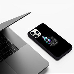Чехол iPhone 11 Pro матовый Так создаются планеты, цвет: 3D-черный — фото 2