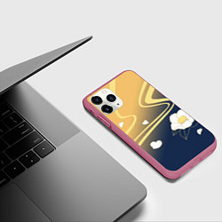 Чехол iPhone 11 Pro матовый КОСТЮМ АЯКИ КАМИСАТО, цвет: 3D-малиновый — фото 2
