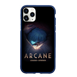 Чехол iPhone 11 Pro матовый АРКЕЙН,ДЖИНКС, ЛИГА ЛЕГЕНД, цвет: 3D-тёмно-синий