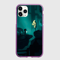 Чехол iPhone 11 Pro матовый Limbo x Little Nightmares, цвет: 3D-фиолетовый