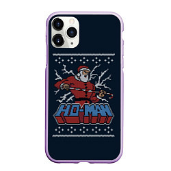 Чехол iPhone 11 Pro матовый HO-MAN SANTA, цвет: 3D-сиреневый