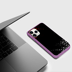 Чехол iPhone 11 Pro матовый КРАСНО БЕЛЫЕ РУНЫ, цвет: 3D-фиолетовый — фото 2