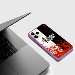 Чехол iPhone 11 Pro матовый Darkest Dungeon DD Black White Logo, цвет: 3D-фиолетовый — фото 2