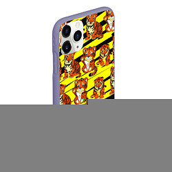 Чехол iPhone 11 Pro матовый Няшные Тигрята, цвет: 3D-серый — фото 2