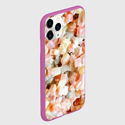 Чехол iPhone 11 Pro матовый Салат Оливье Новогодняя Оливьешка, цвет: 3D-фиолетовый — фото 2