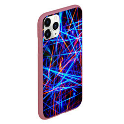 Чехол iPhone 11 Pro матовый NEON LINES Glowing Lines Effect, цвет: 3D-малиновый — фото 2