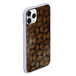 Чехол iPhone 11 Pro матовый Кофейные отпечатки, цвет: 3D-светло-сиреневый — фото 2
