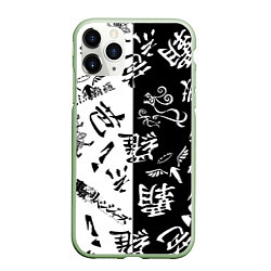 Чехол iPhone 11 Pro матовый Tokyo Revengers Black & White, цвет: 3D-салатовый