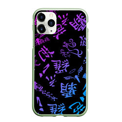 Чехол iPhone 11 Pro матовый Токийские мстители паттерн градиент, цвет: 3D-салатовый