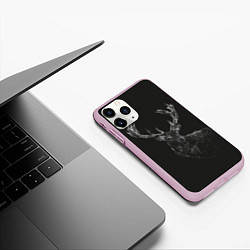 Чехол iPhone 11 Pro матовый DEER POLYGONS, цвет: 3D-розовый — фото 2