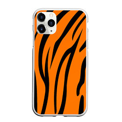 Чехол iPhone 11 Pro матовый Текстура тиграtiger