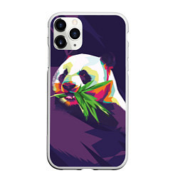 Чехол iPhone 11 Pro матовый Панда с бамбуком