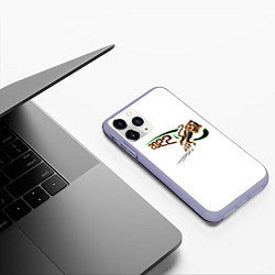 Чехол iPhone 11 Pro матовый Тигр с когтями Символ 2022 года, цвет: 3D-светло-сиреневый — фото 2