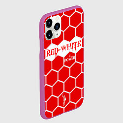 Чехол iPhone 11 Pro матовый Красно-Белая Сила, цвет: 3D-фиолетовый — фото 2