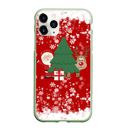 Чехол iPhone 11 Pro матовый Новогоднее настроение Santa